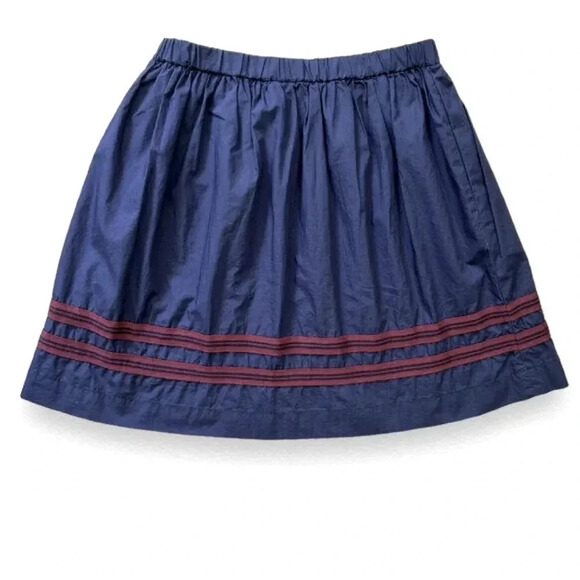 Crewcuts Navy Blue Elastic Waist Pull on Cotton Popplin Skirt with pockets! 12 - Picture 1 of 5